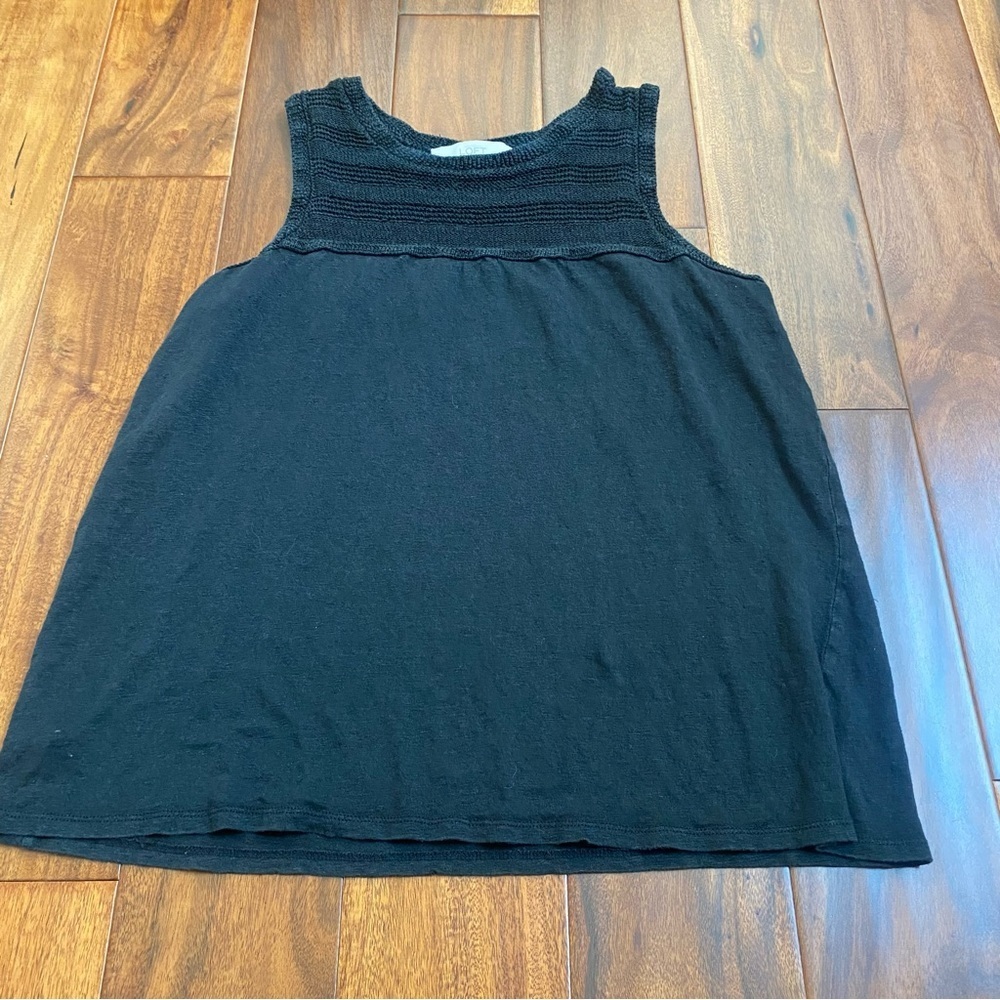 Loft Women’s Black Crochet Lightweight Tank Top Boho Size Medium